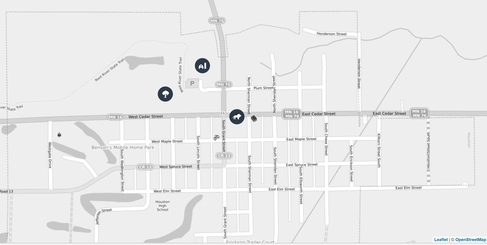 Map of Houston, MN